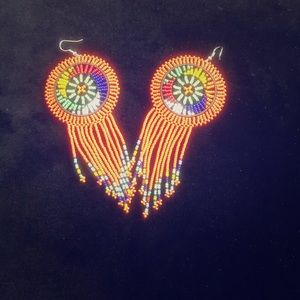 Handmade beaded earrings from South Africa